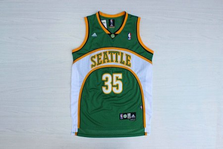 Maillot De Basket Seattle Supersonics Kevin Durant 35 Engrener Vert